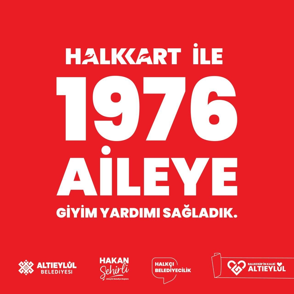 Altıeylül Belediyesi, sosyal belediyecilik anlayışıyla vatandaşların ihtiyaçlarını karşılamaya yönelik projelerini başarıyla sürdürüyor.