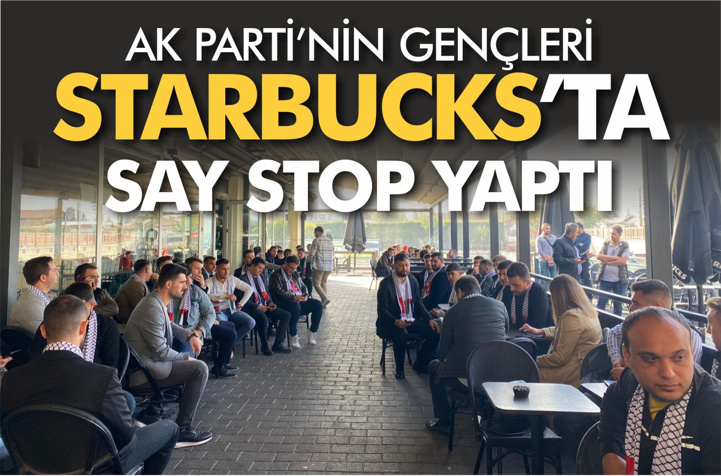 AK Parti’nin gençleri Starbucks’ta Say Stop yaptı