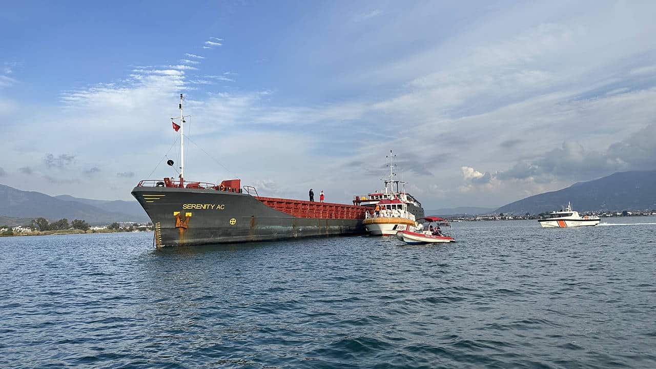 Fethiye Körfezi’nde kuru yük gemisinde patlama: 4 kişi yaralandı