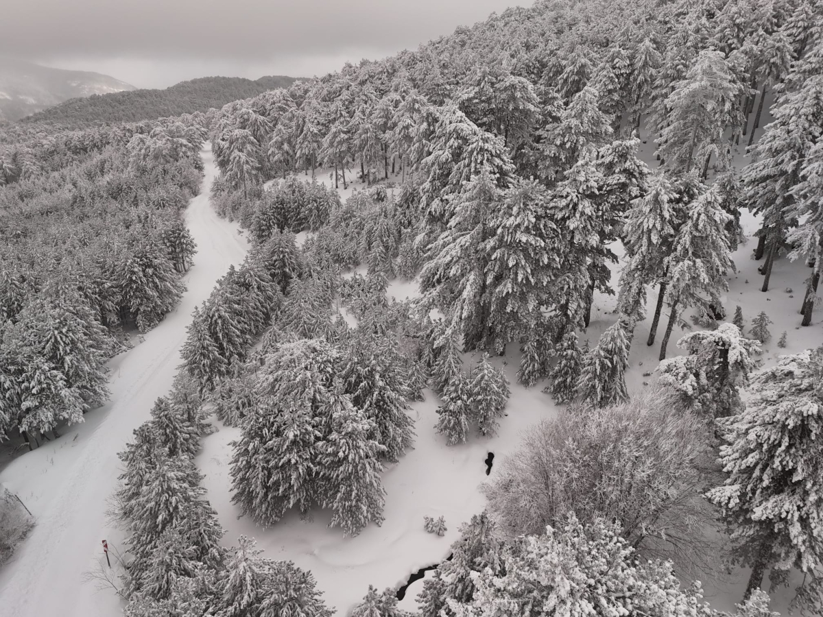 Kazdağları'ndan kar manzaraları