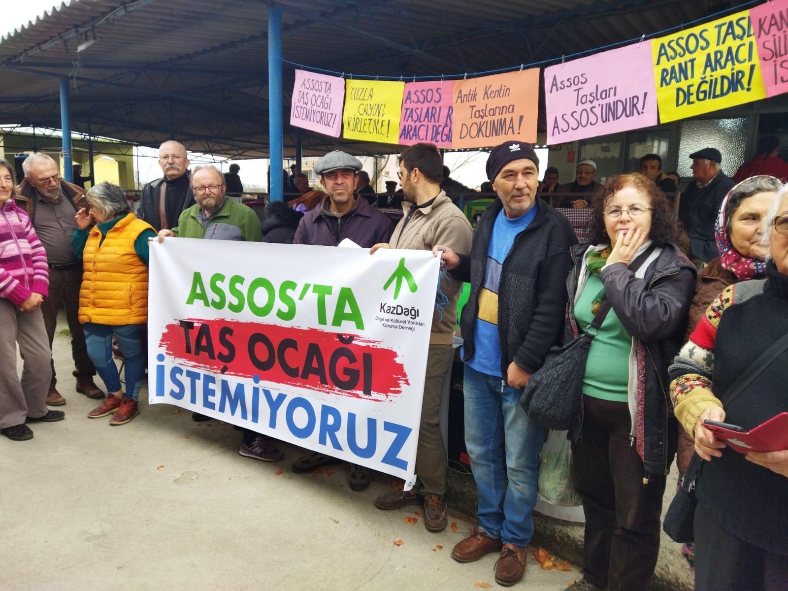 Kazdağı Doğal ve Kültürel Varlıkları Koruma Derneği: ''Assos'ta Taş Ocağı İstemiyoruz''