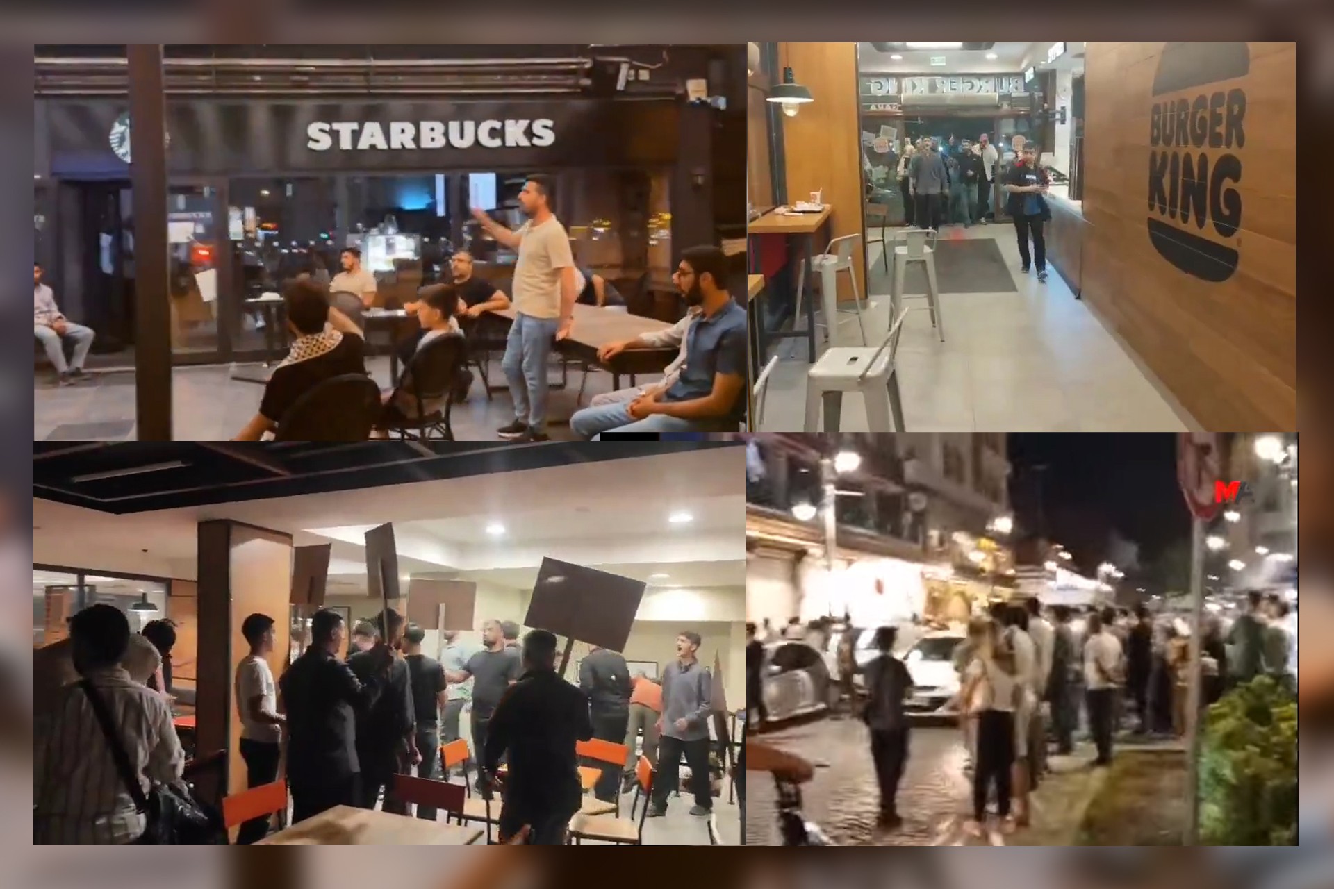 Starbucks ve Burger King şubelerine saldırı!