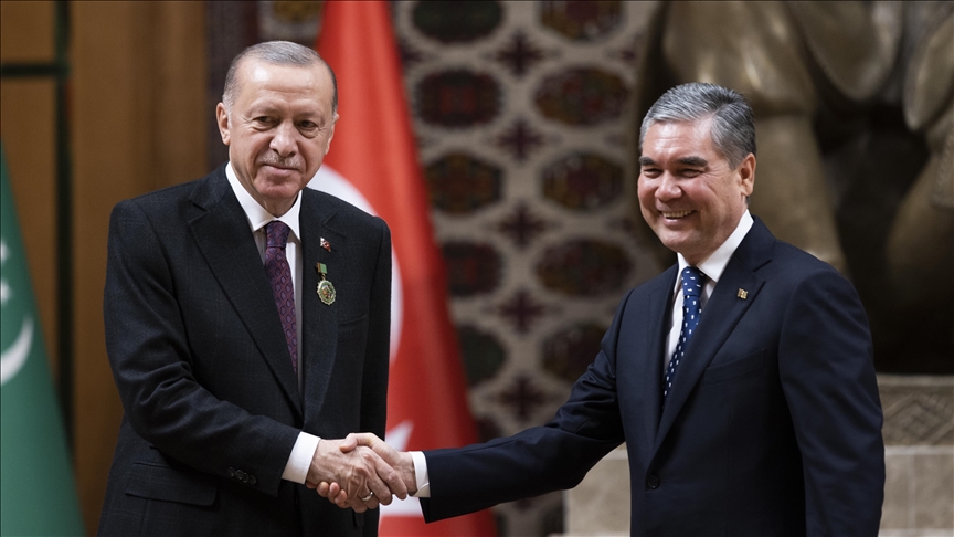 Cumhurbaşkanı Erdoğan, Türkmenistan Milli Lideri ve Halk Maslahatı Başkanı Berdimuhammedov ile görüştü