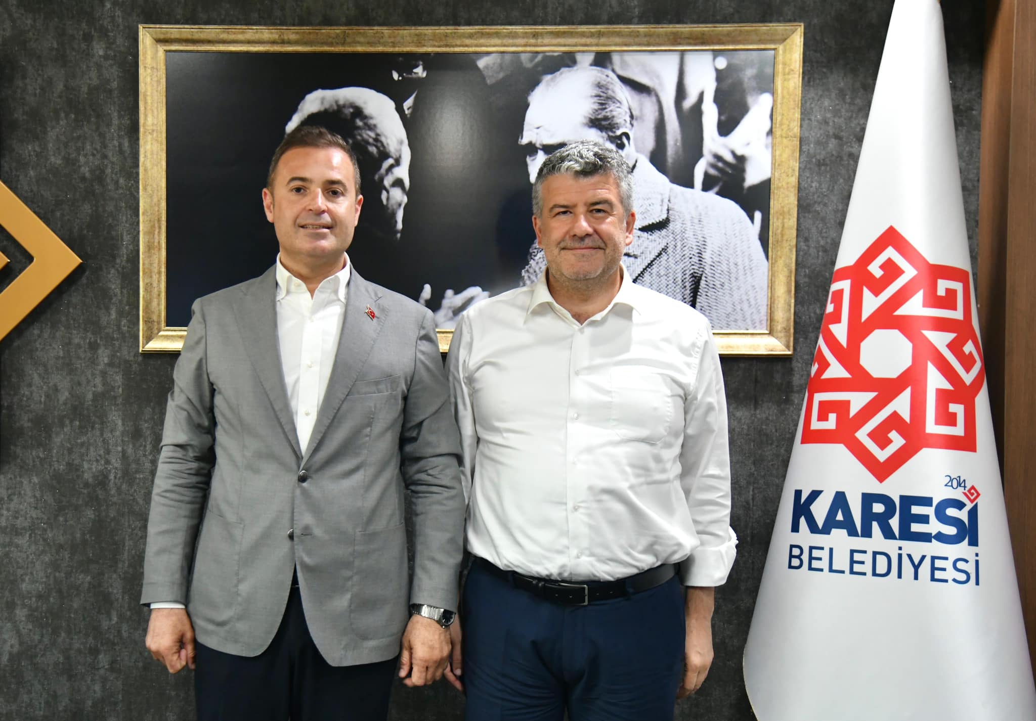 Ahmet Akın'dan Karesi Belediye Başkanı Mesut Akbıyık'a ziyaret