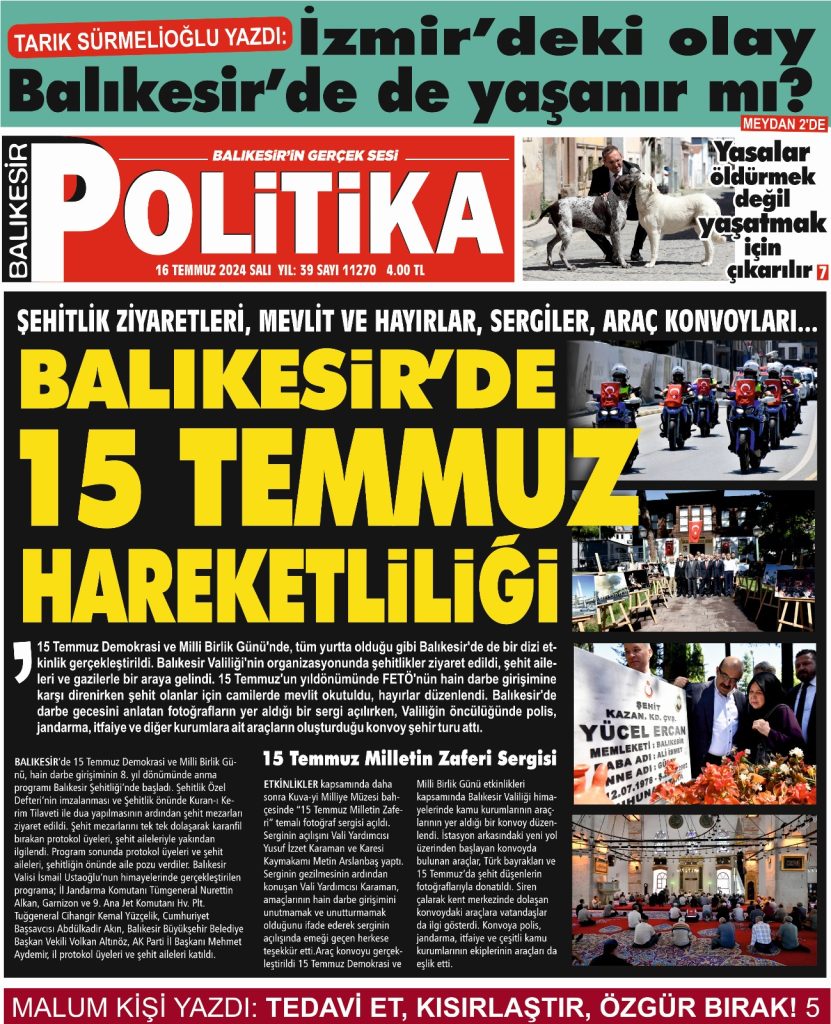 Balıkesir Politika Gazetesi