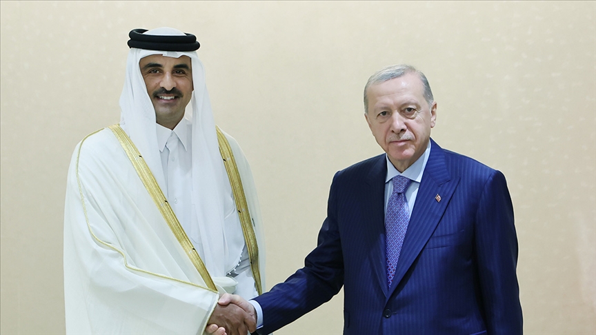 Cumhurbaşkanı Erdoğan, Katar Emiri Al Sani ile bir araya geldi