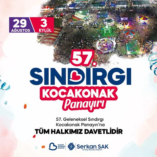 57'nci Sındırgı-Kocakonak Panayırı başlıyor!