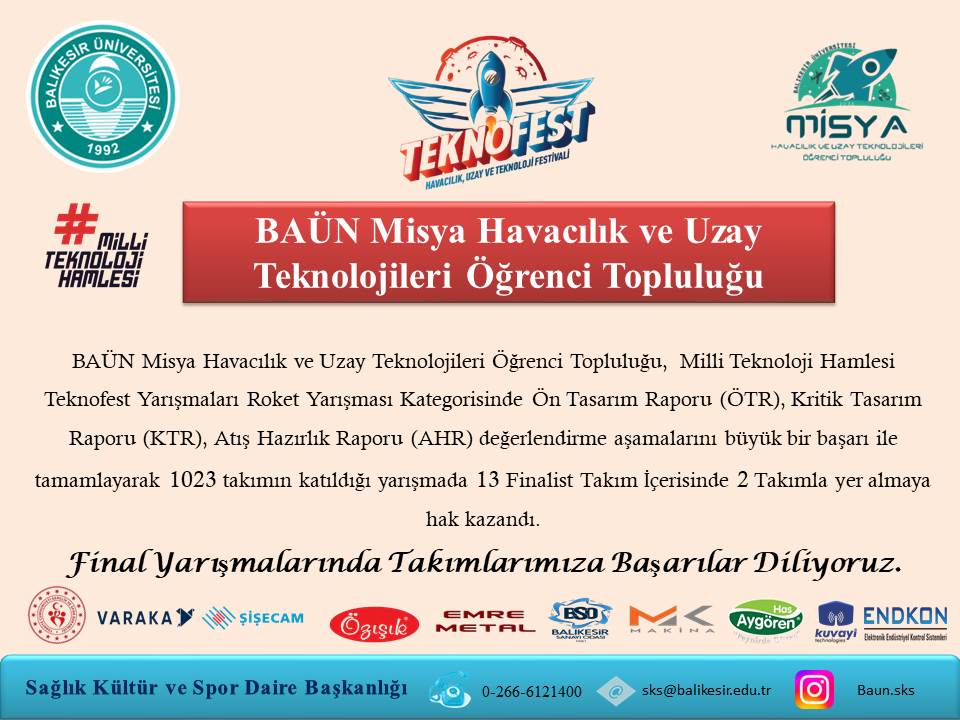 BAÜN Öğrencileri TEKNOFEST finalinde!