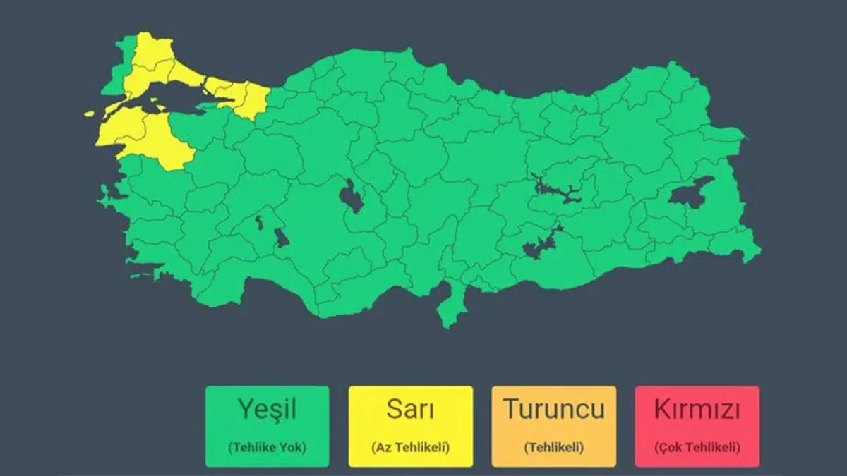 Balıkesir için sarı kodlu yağış uyarısı! Kuvvetli sağanak bekleniyor!