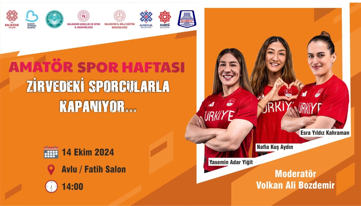 Milli sporcular Balıkesir'de gençlerle buluşuyor!