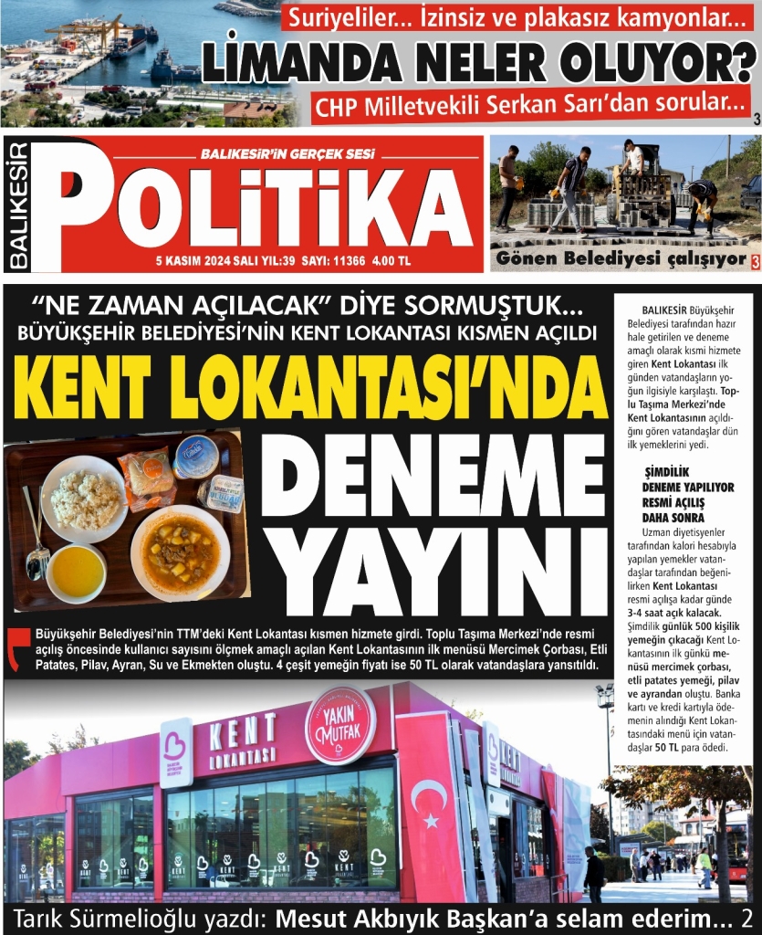 Balıkesir Politika Gazetesi