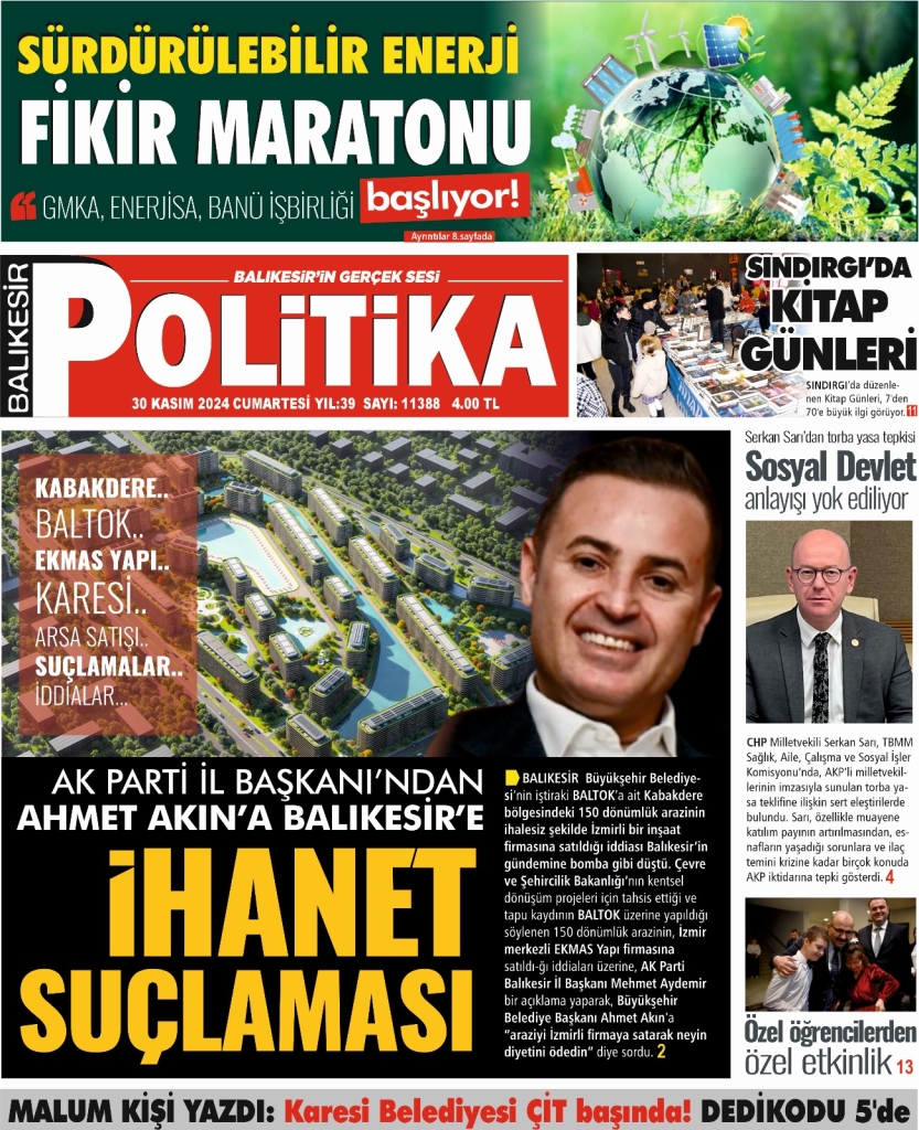 AK Parti’den Ahmet Akın’a ‘Balıkesir’e ihanet’ suçlaması! https://www.politikam.com/manset/ak-partiden-ahmet-akina-balikesire-ihanet-suclamasi.html