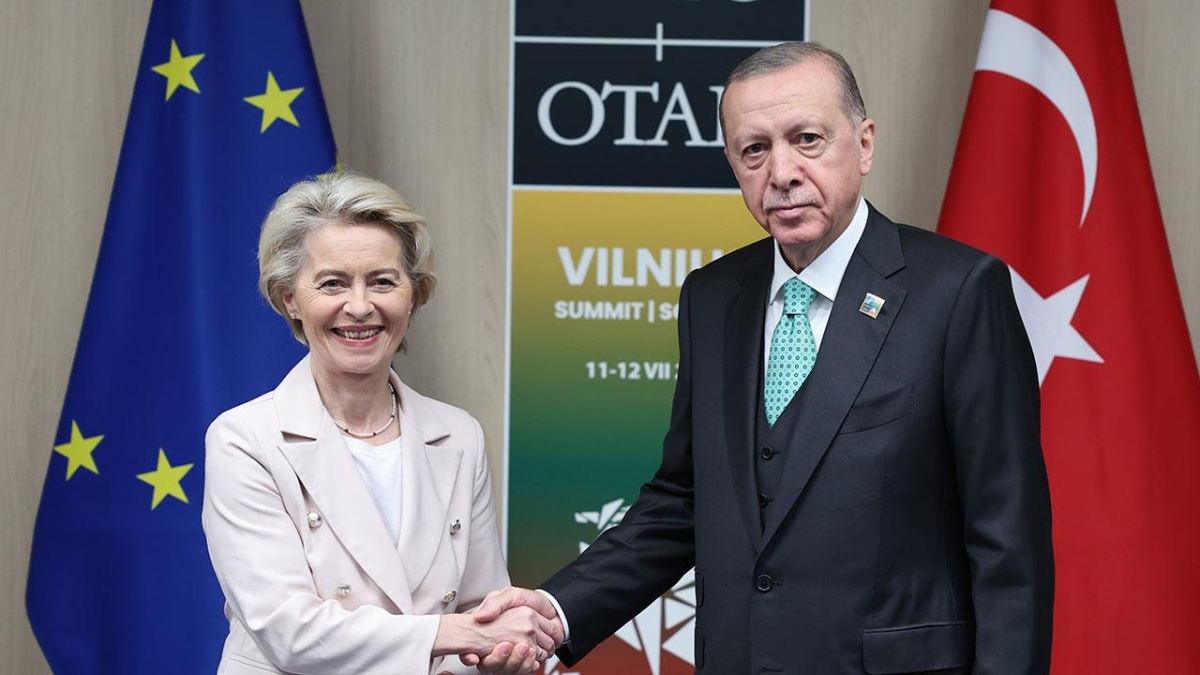 Cumhurbaşkanı Erdoğan, AB Komisyonu Başkanı von der Leyen ile bir araya geldi!