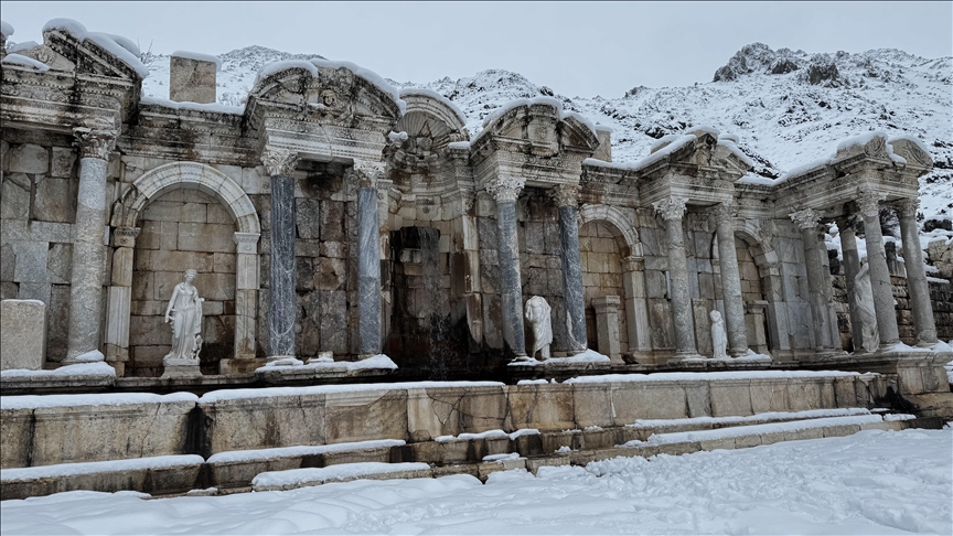 Sagalassos Antik Kenti beyaza büründü