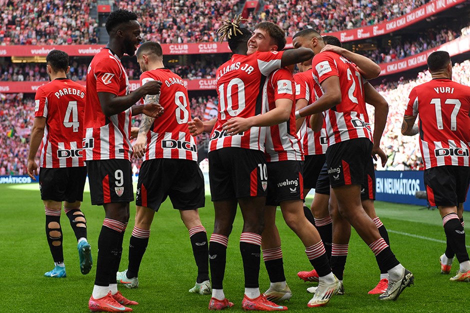 Taraftarlar gole doydu! Athletic Bilbao, Valladolid'i 7-1 mağlup etti!